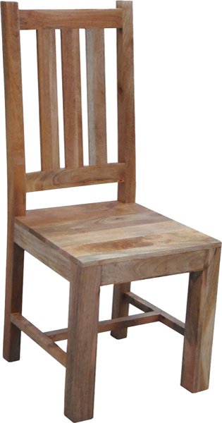 Solid light mango wood chair