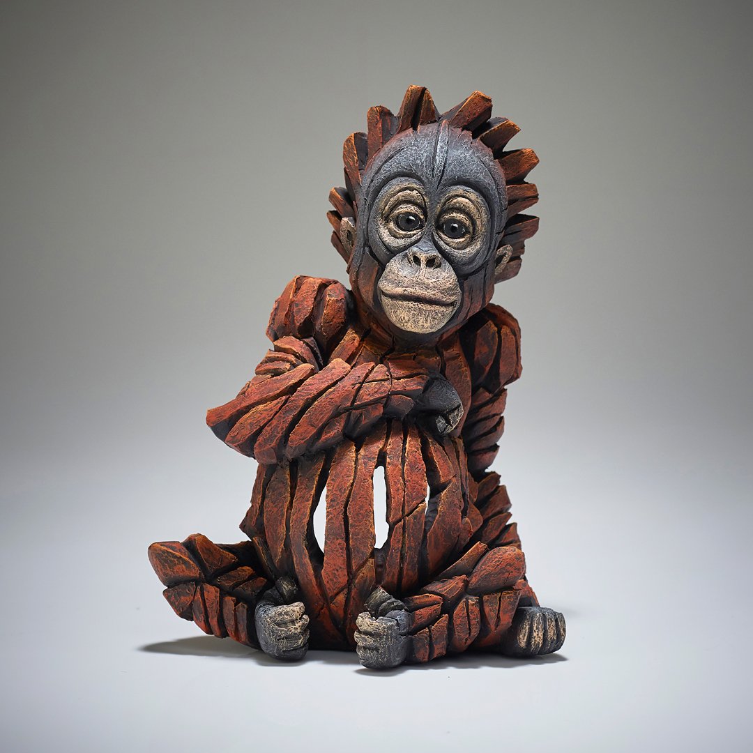 Hand Painted baby orangutan sculpture  Scape Interiors 