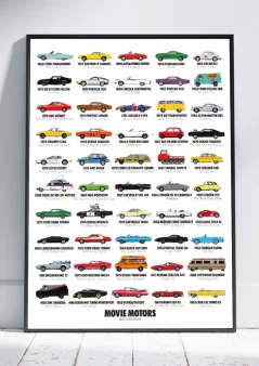 Motors/ vintage cars poster print