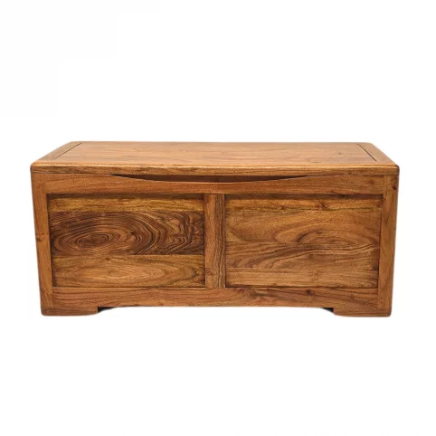 Acacia Wood Storage Chest Coffee Table Ottoman 5 Acacia Wood Chest