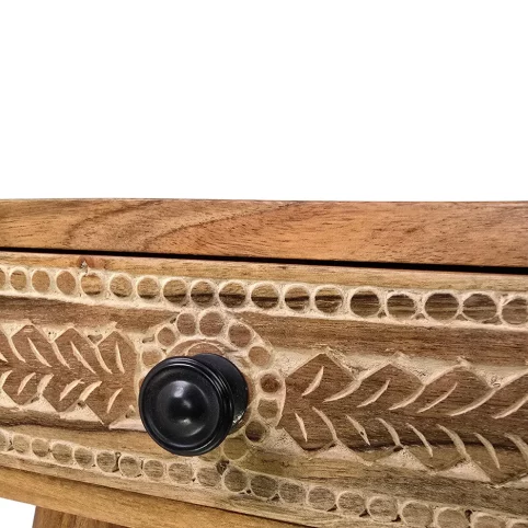 Acacia wood Console table, Dresser , Computer desk with hand carved drawers 3 Acacia wood Console table drawer