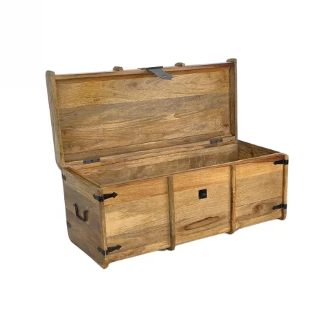 Mango Wood Marina Chest Coffee Table with Storage 4 Mango Wood Chest open