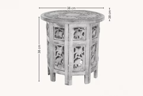 Mango wood Elephant Carved Octagonal Side Table 5 Mango Wood Side Table Schematics