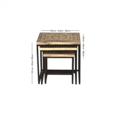 Mango wood Nest Of Tables Schematics