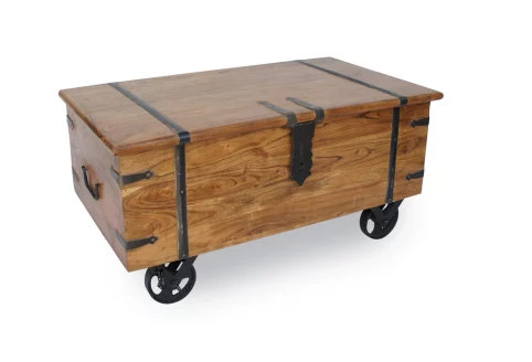 Acacia Wood Thakat Coffee Table Trunk On Wheels 3 Coffee Table Trunk