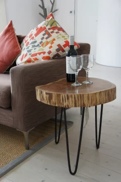 Acacia wood Trunk Slice Side Table 3 Acacia Wood Trunk Slice Table