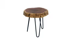 Acacia wood Trunk Slice Side Table 4 Acacia Wood Trunk Slice Table