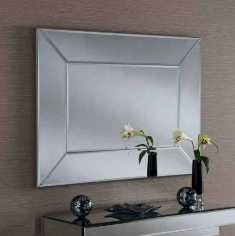 silver art deco mirror