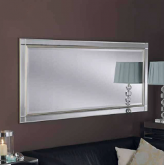 silver contemporary mirror