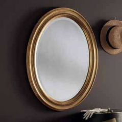 oval gold ornate gilt mirror