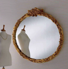 gold rose ornate gilt roundmirror