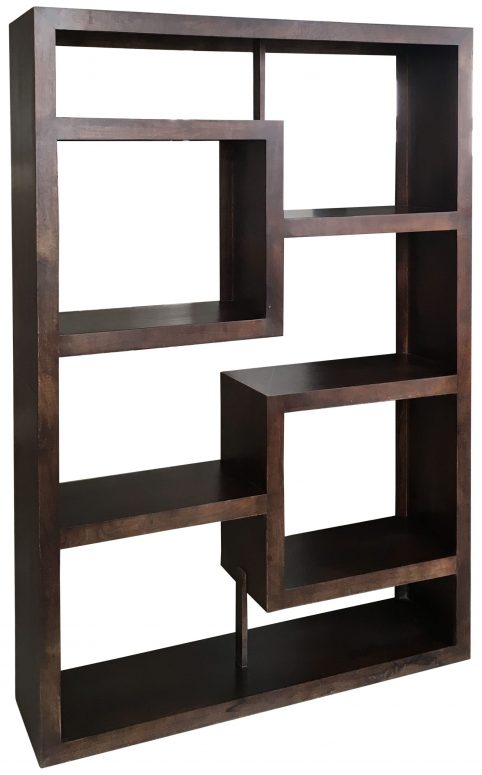 Dark wood clearance shelf unit