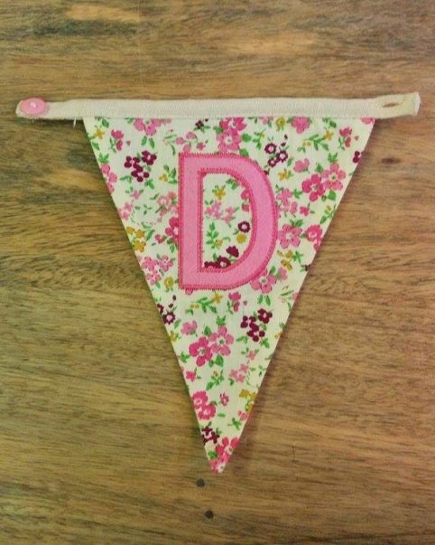 D bunting letter D bunting letter