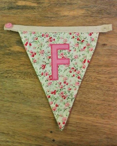 F bunting letter F bunting letter