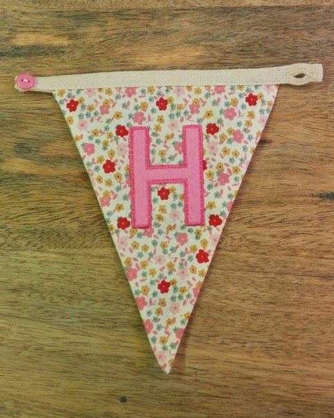 H bunting letter H bunting letter