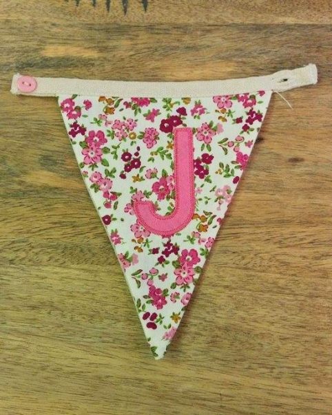 J bunting letter J bunting letter