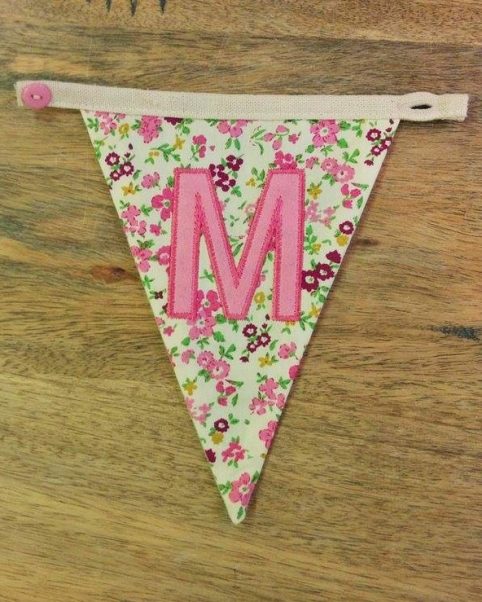M bunting letter M bunting letter