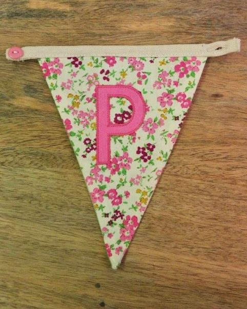 P bunting letter P bunting letter