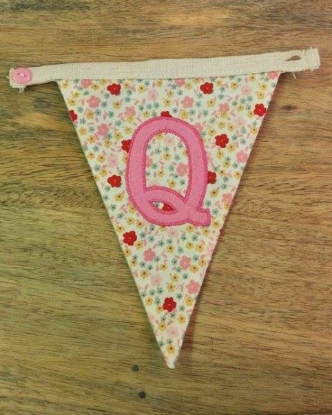 Q bunting letter Q bunting letter