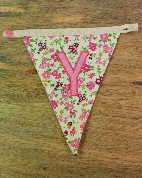 Y bunting letter Y bunting letter