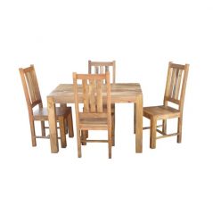 118cm light mango wood small dining table