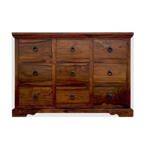 sheesham wood chest of 9 drawers