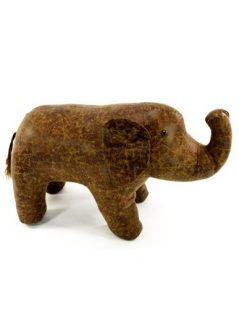 faux leather elephant seat footstool