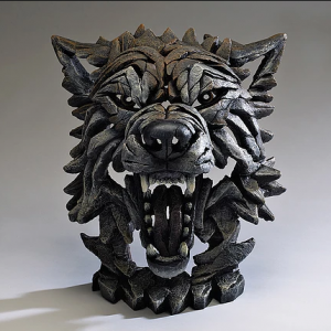 Wolf timber sculpture