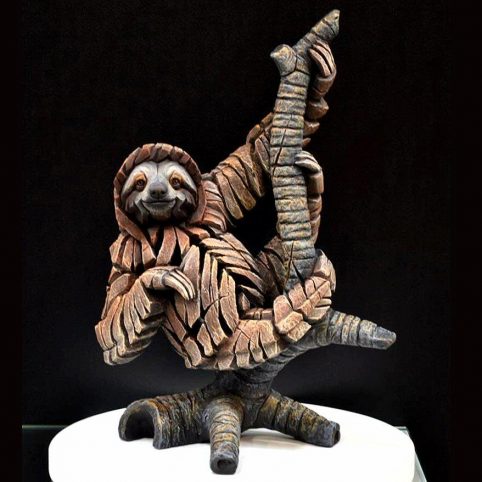 Handpainted sloth sculpture