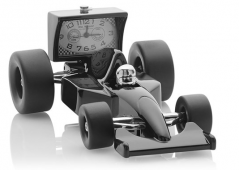 black formula 1 miniature clock