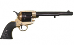 Colt Peacemaker With Black Handle Black & Brass 1869 Long Ba