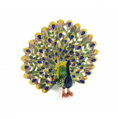 peacock trinket box