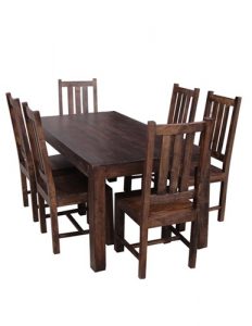 175cm Dark Mango Premium Hard Wood Large 6 Seater Dining Table