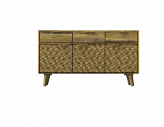 geometric 3 door 3 drawers sideboard
