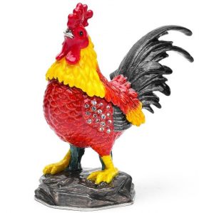 rooster trinket box