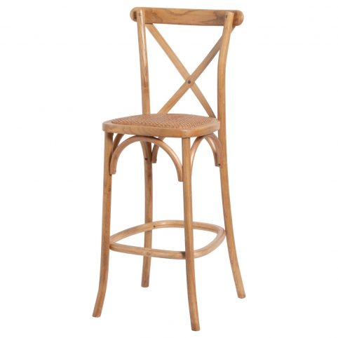 handcrafted light oak wood bar stool