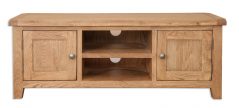 Light Mango Wood TV stand 2 Door 2 Shelves