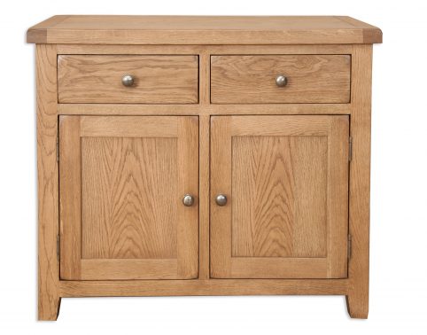 Solid Light Oak 2 Door 2 Drawer Sideboard