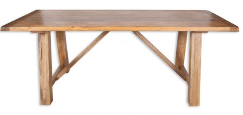 OD001a Solid Light Rustic Mango Wood Dining Table