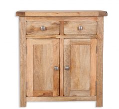 Solid Light Rustic Mango Wood 2 Door 2 Drawer Sideboard