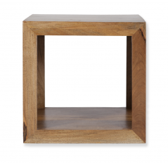 Solid Light Mango Wood Cube Unit