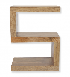 Solid Light Mango Wood S Shelving Unit