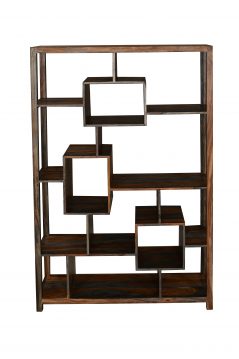 Solid Fire Burnt Finish Sheesham Bookcase