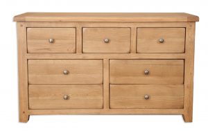 Solid Rustic Oak Chest of Drawers