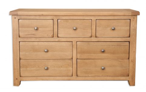 Solid Rustic Oak Chest of Drawers