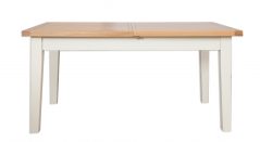 Perpignan Ivory Painted Natural Oak Extending 1.6m Dining Table