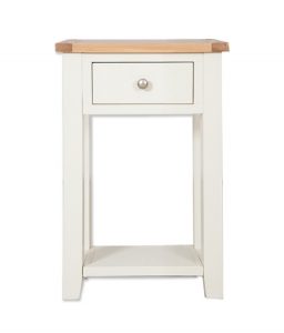 Perpignan Ivory Painted Natural Oak 1 Drawer Console Table