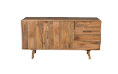 Fiordland Solid Natural Mango Wood Large TV Unit