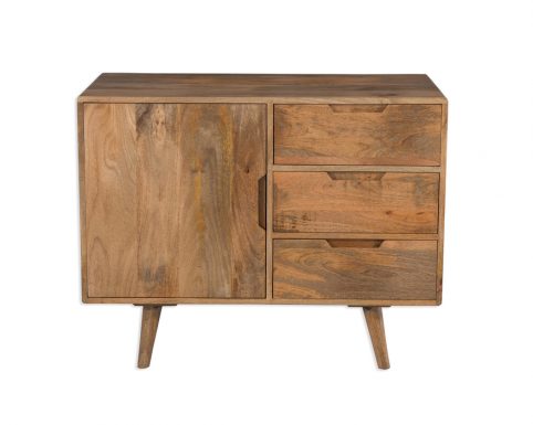 Fiordland Solid Natural Mango Wood Small Sideboard