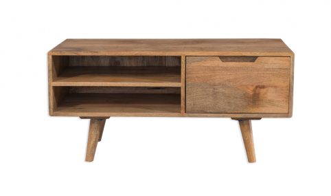 Fiordland Solid Natural Mango Wood Coffee Table/TV Unit